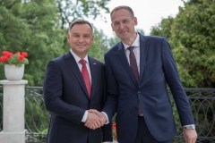 27.05.2019 Warszawa, Belweder. Dzień Samorządu Terytorialnego. Uwaga!!! Zdjecia pochodzace z oficjalnego serwisu fotograficznego Kancelarii Prezydenta RP moga byc wykorzystywane jedynie w celu ilustrowania materialow, dotyczacych dzialan Prezydenta RP. Jakakolwiek ingerencja w integralnosc zdjecia - w tym kadrowanie czy obrobka graficzna - jest niedozwolona. Wszelkie wykorzystywanie zdjec pochodzacych z oficjalnego serwisu fotograficznego Kancelarii Prezydenta RP w celach komercyjnych lub w materialach o charakterze politycznym jest zabronione.